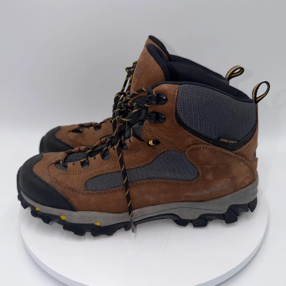 Vasque Gore-Tex Hiking Boots M 8.5 W 10.5 Brown Suede Vibram Waterproof Mid Top